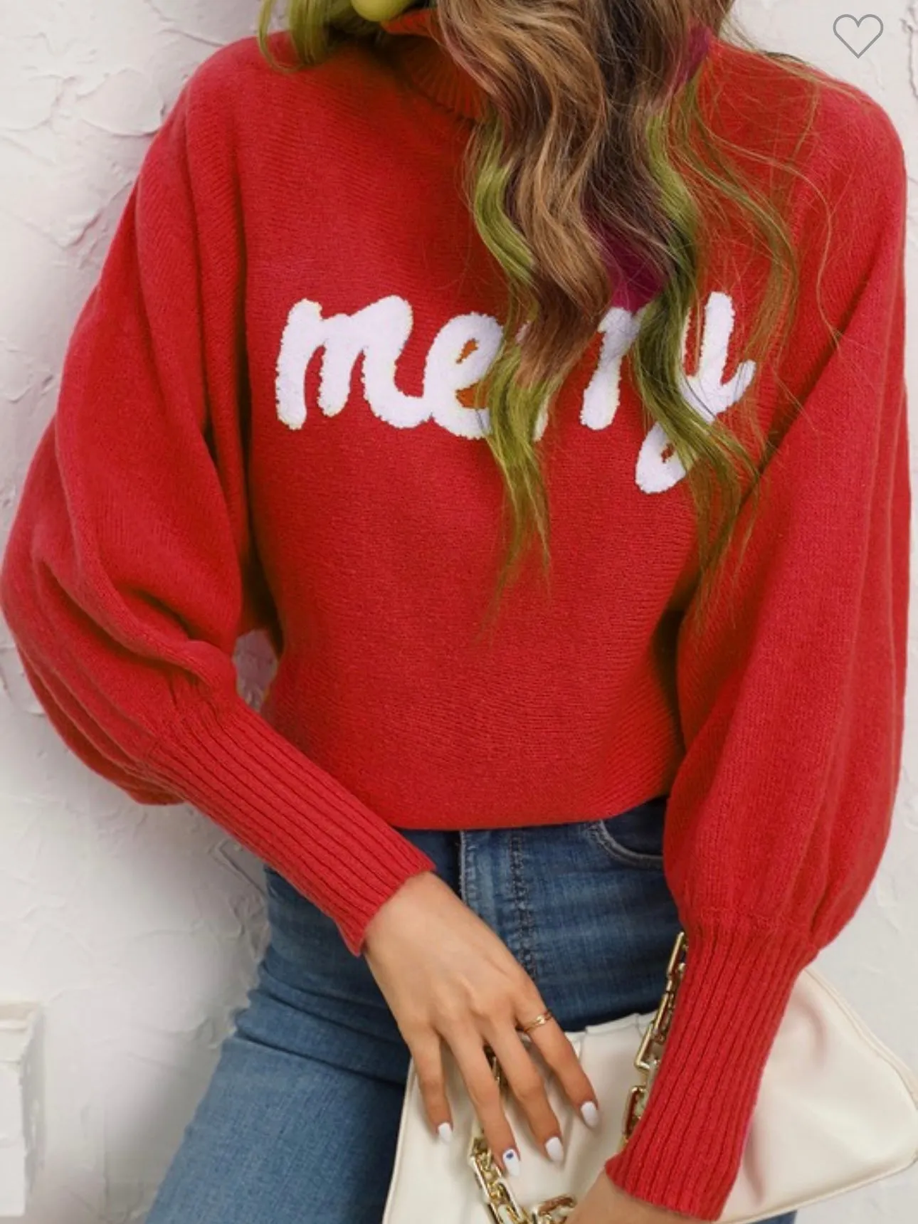Merry Turtleneck Sweater: Red