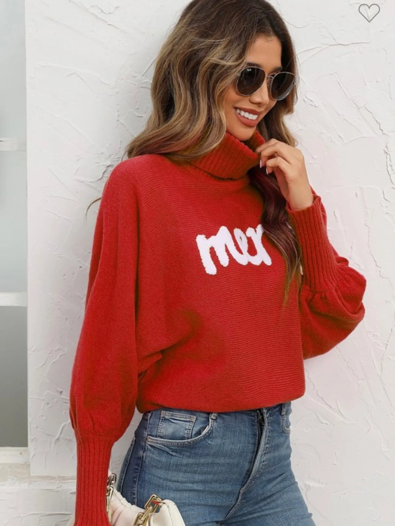Merry Turtleneck Sweater: Red