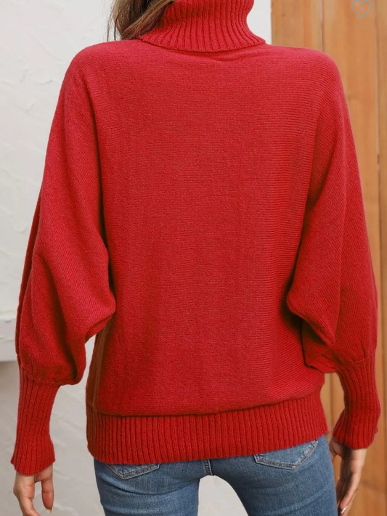 Merry Turtleneck Sweater: Red