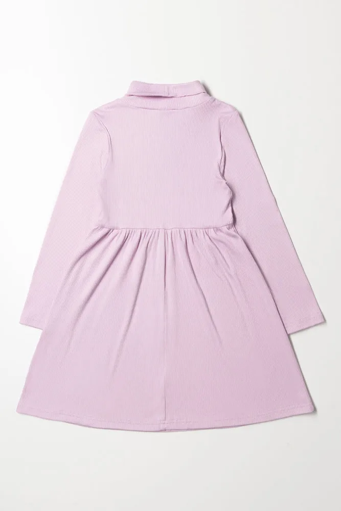 Mesh Dress Set Lilac