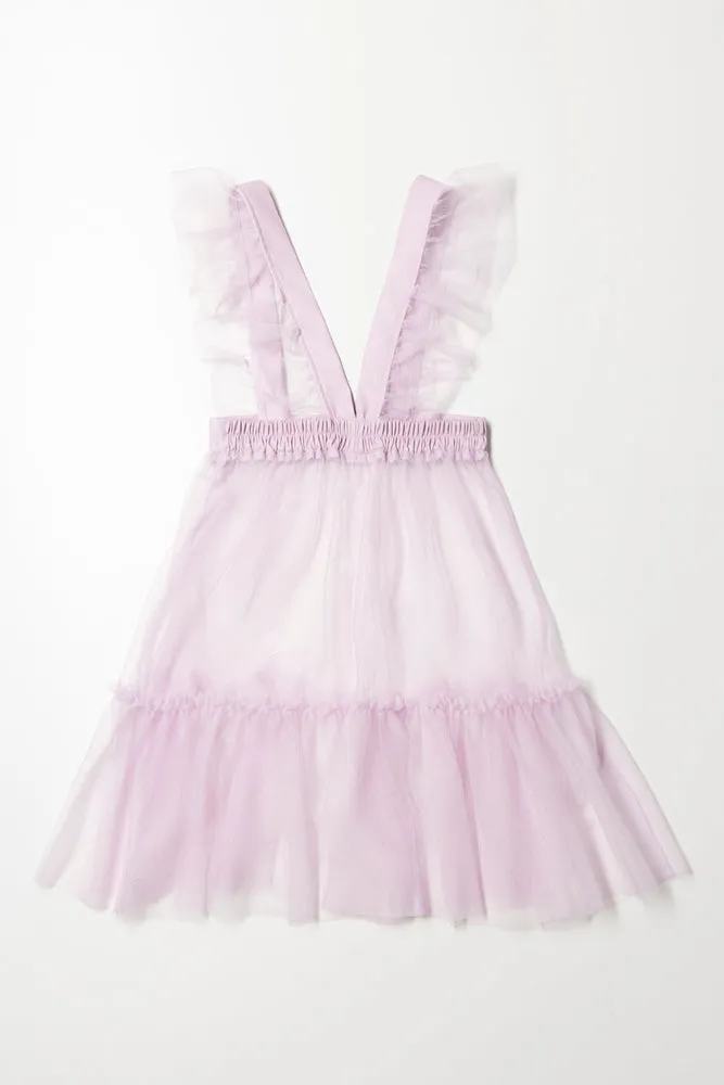 Mesh Dress Set Lilac