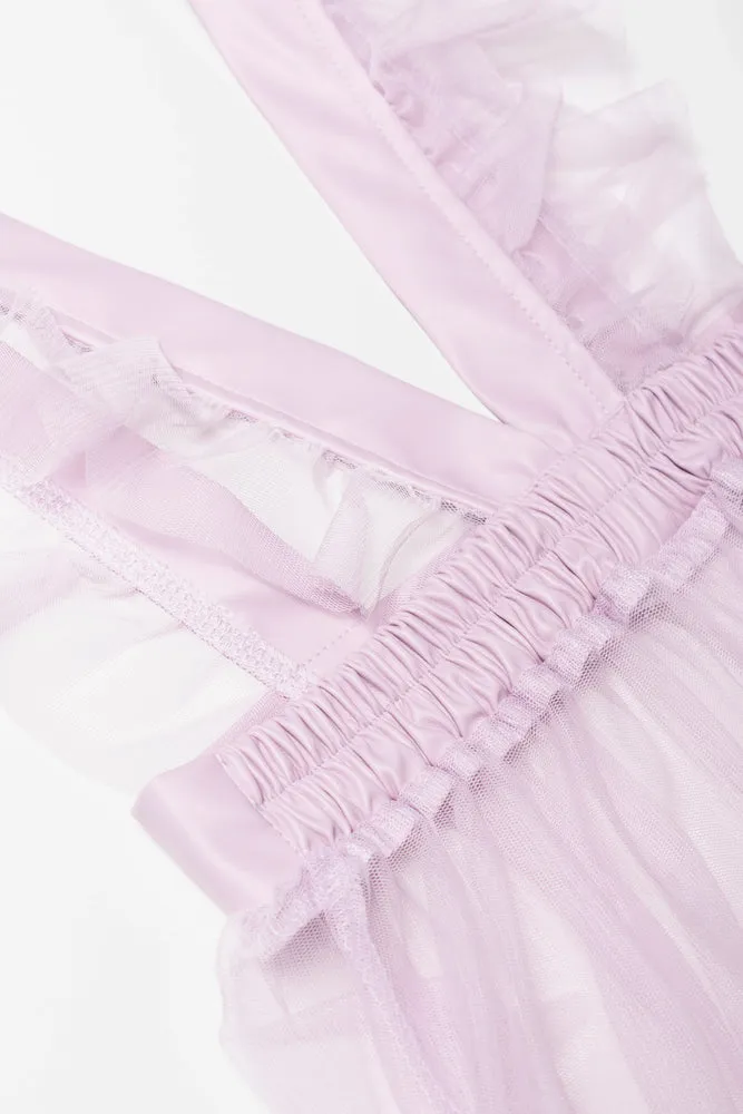 Mesh Dress Set Lilac