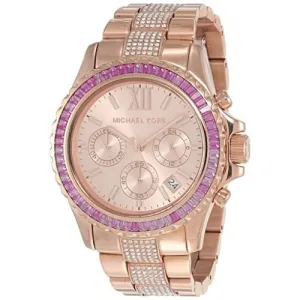 Michael Kors Watches Women's Everest Quartz Watch with Stainless Steel Strap, Rose Gold, 22 (Model: MK7211)