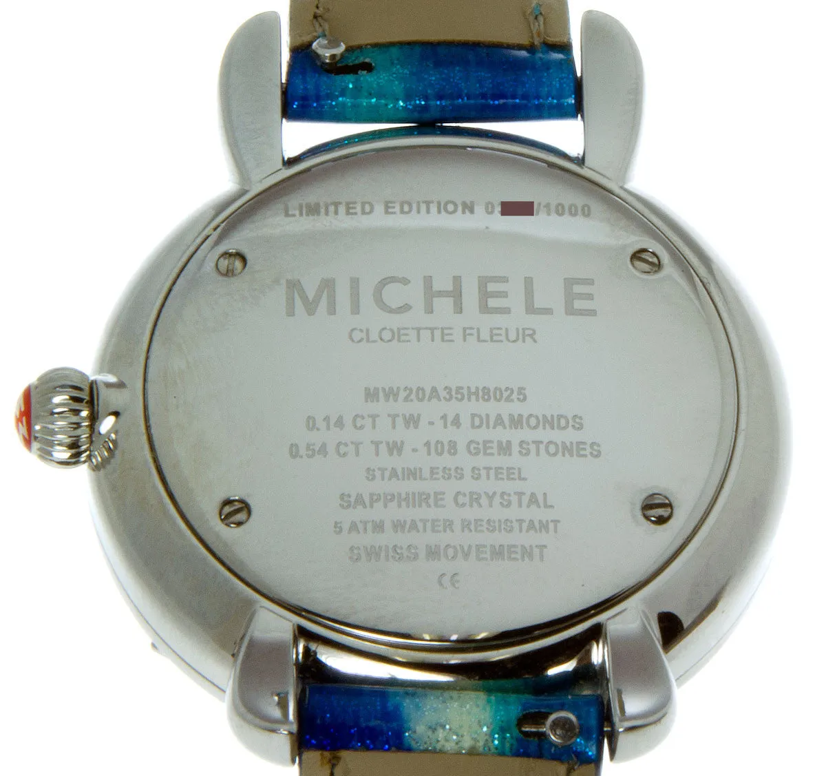 Michele Cloette Fleur Colored Stones Flower Watch