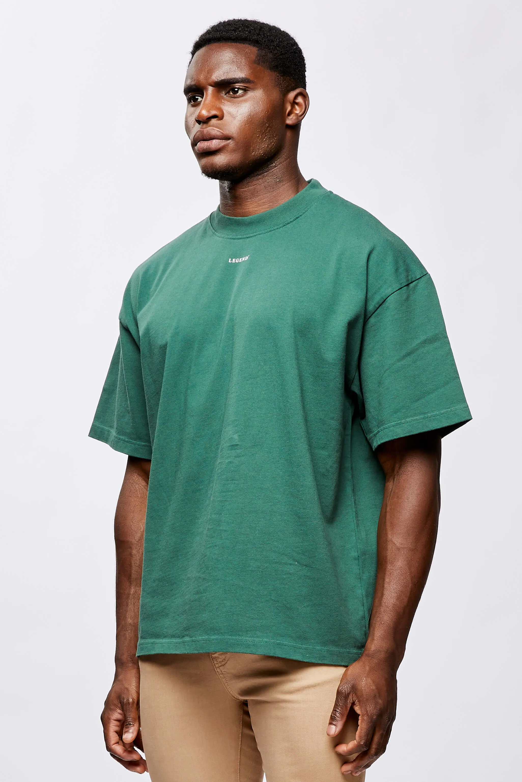 MICRO LOGO OVERSIZED T-SHIRT - TREKKING GREEN