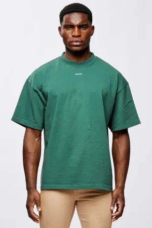 MICRO LOGO OVERSIZED T-SHIRT - TREKKING GREEN