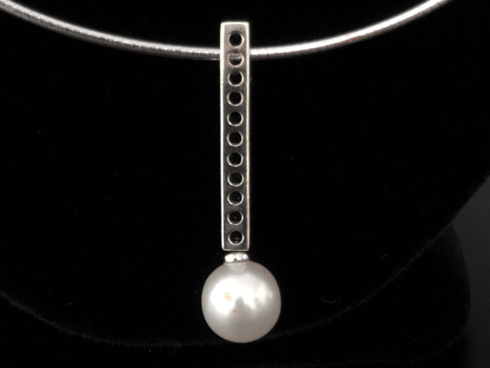 Mikimoto Blue Sapphire & Akoya Pearl Ocean Necklace in 18k White Gold