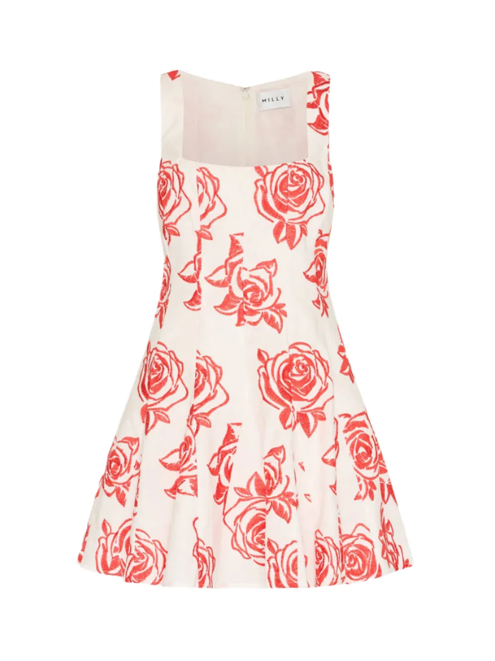 Milly Ariel Rose Embroidery Mini Dress