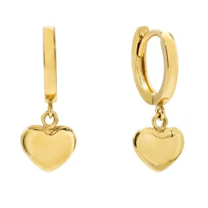 Mini Heart Huggie Earring 14K