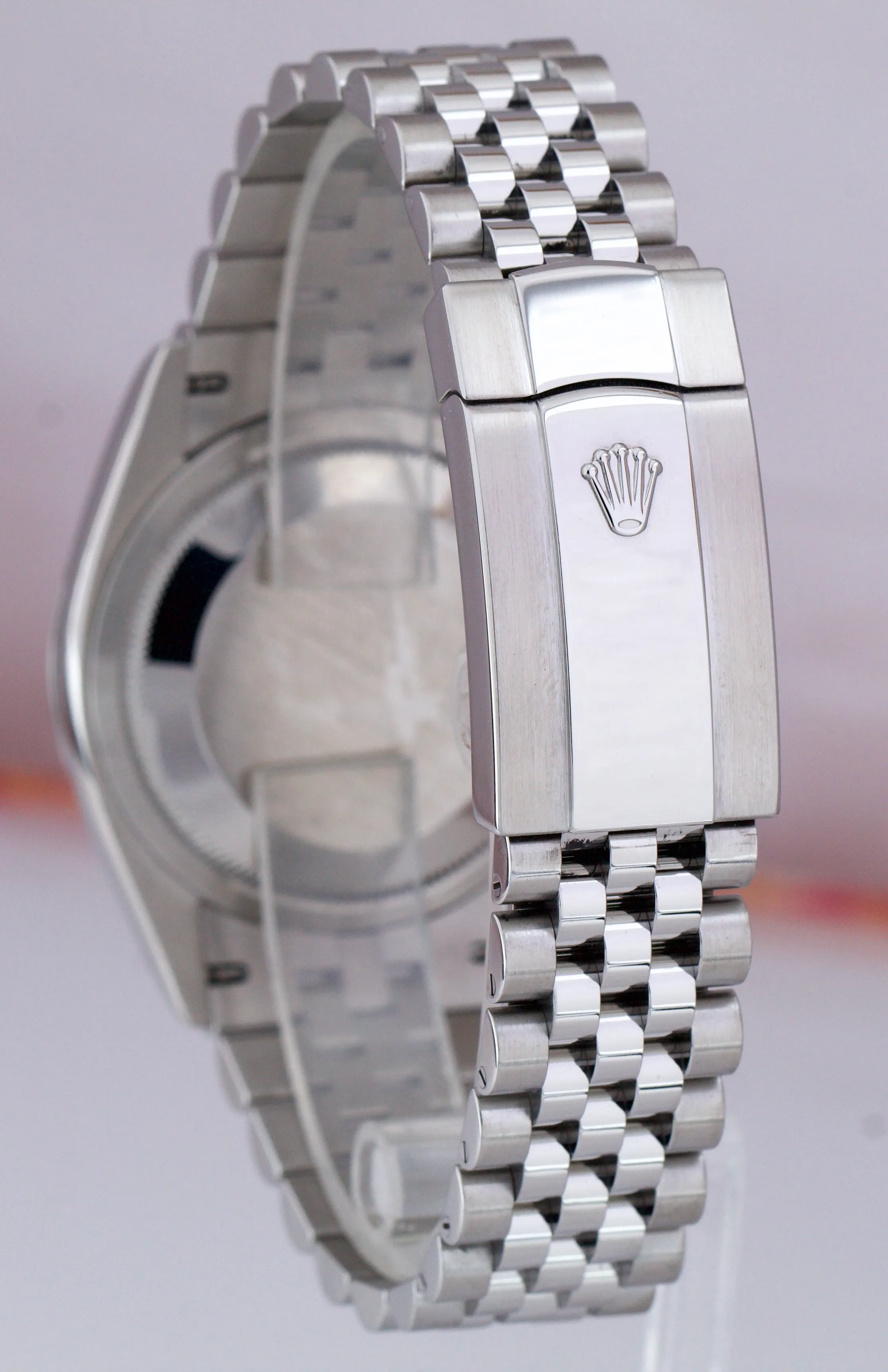 MINT Rolex DateJust 36mm Blue Stick Stainless Steel Smooth Jubilee Watch 126200