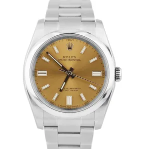 MINT Rolex Oyster Perpetual 36mm WHITE GRAPE Stainless Steel Watch 116000