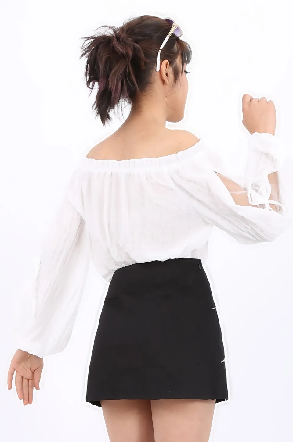 MISS PINKI Amber mini skirt in black
