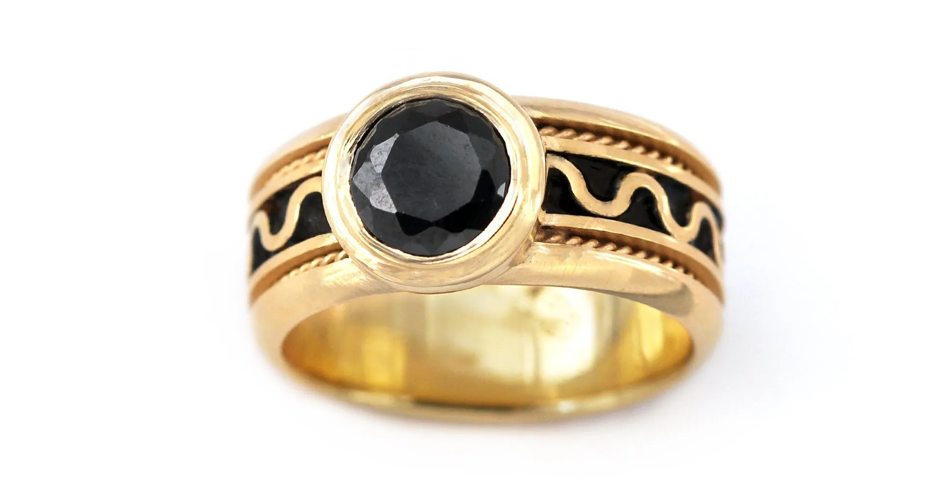 Misti- black stone engagement rings