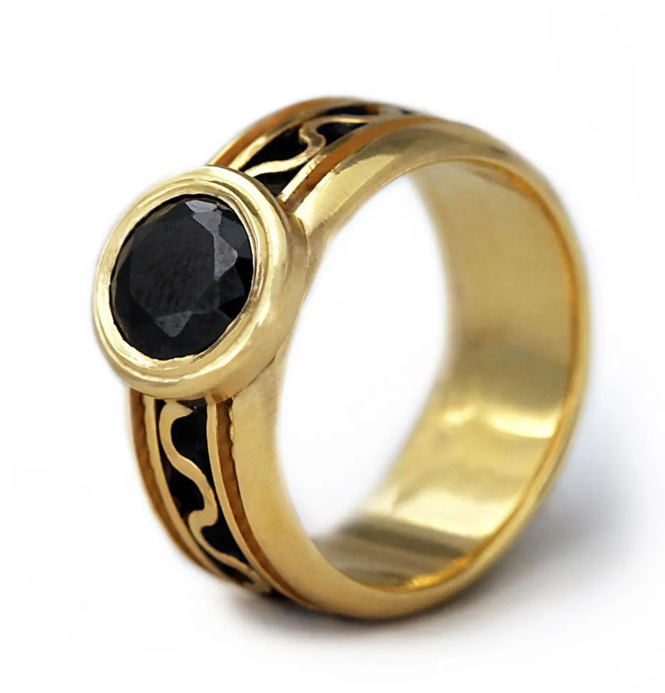 Misti- black stone engagement rings