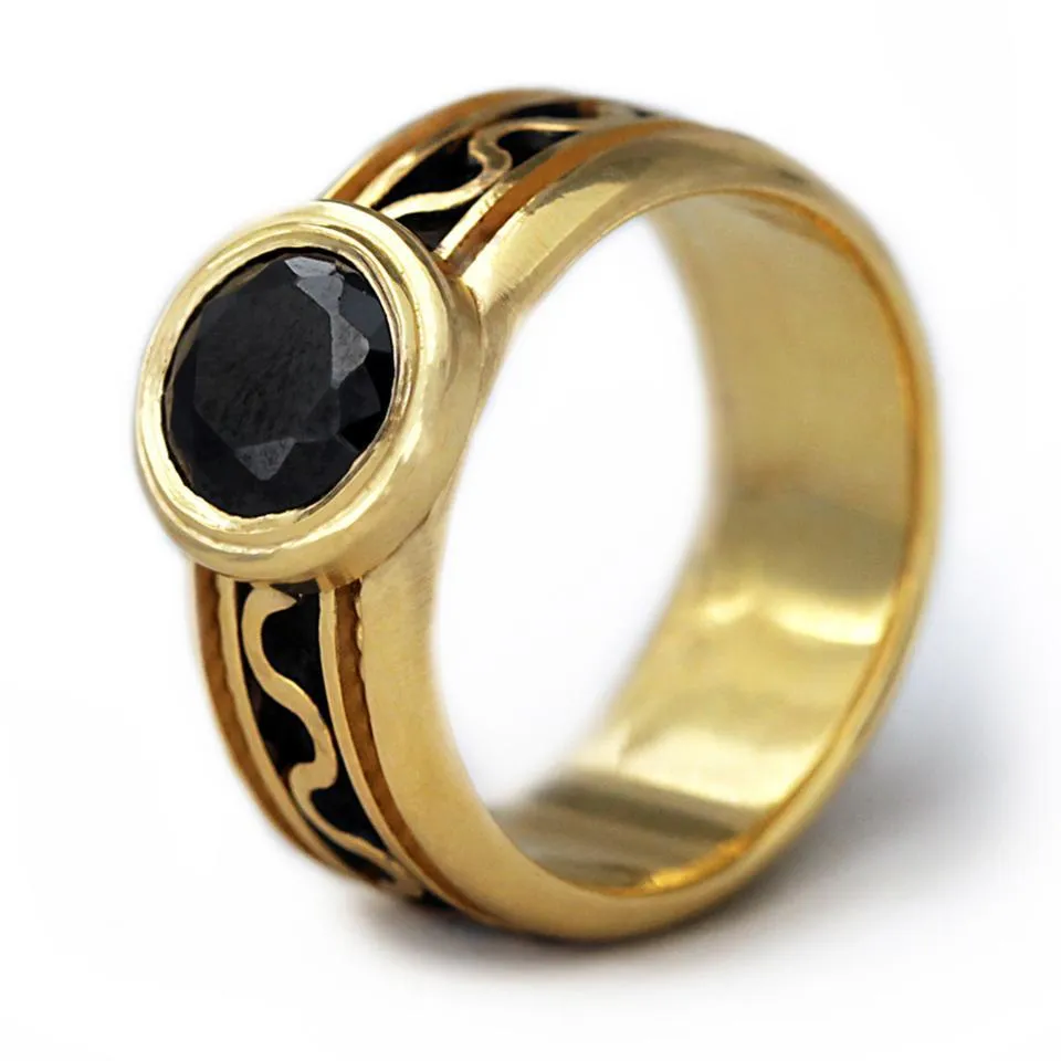 Misti- black stone engagement rings