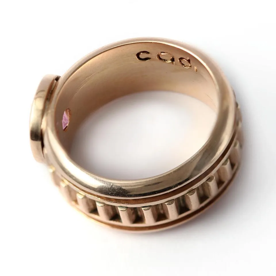 Misti- promise ring engagement ring all pink