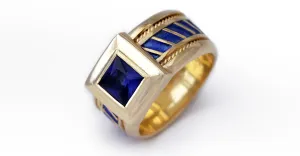 Misti- royal blue his her promise rings