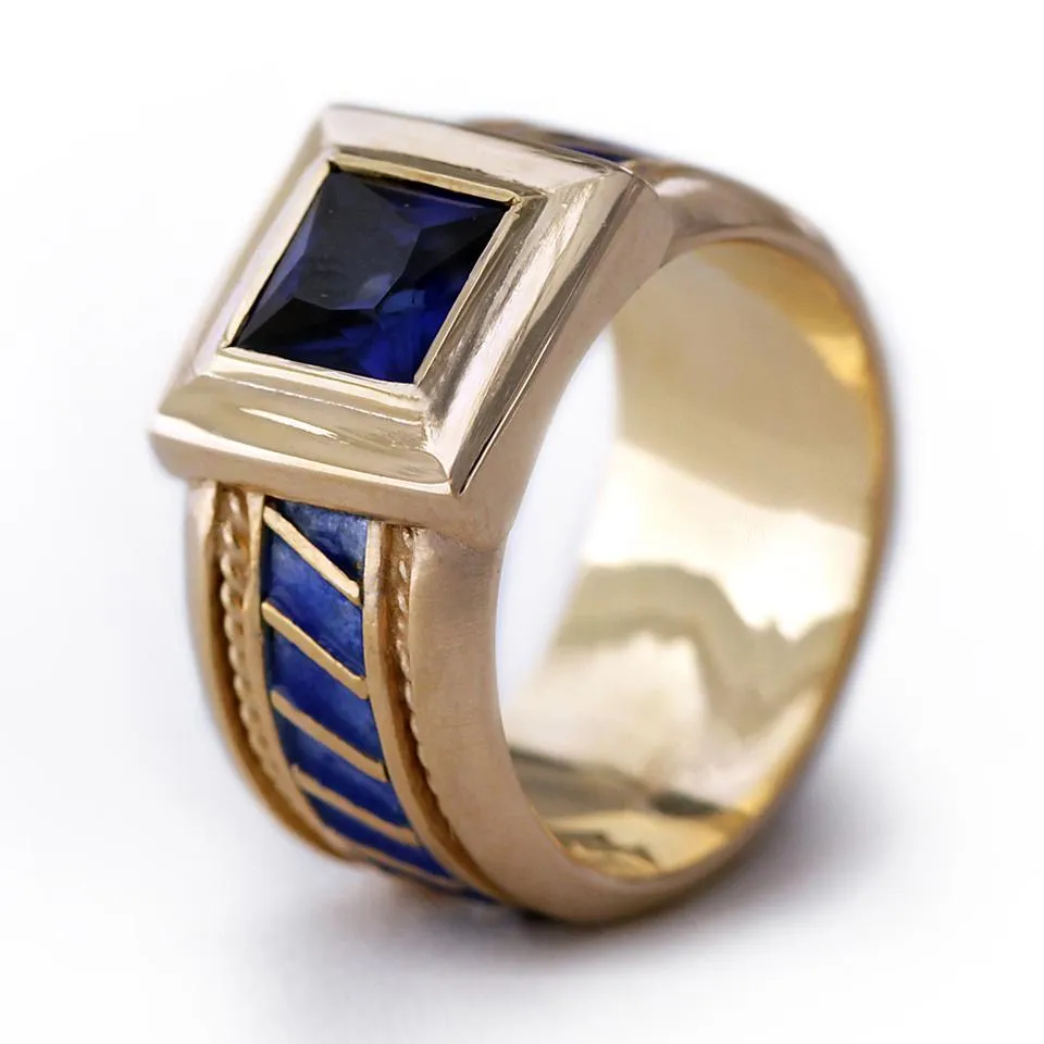 Misti- royal blue his her promise rings