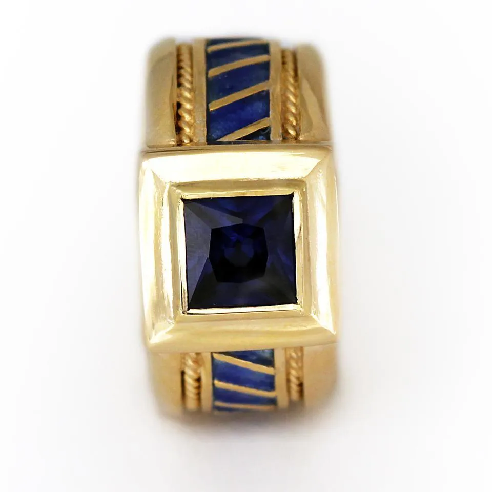 Misti- royal blue his her promise rings