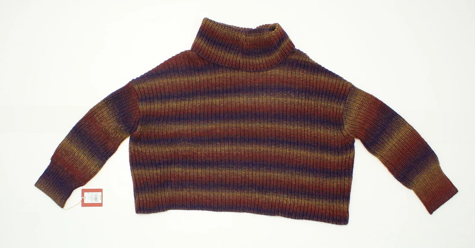Mossimo Women's Spacedye Cropped Turtleneck Sweater Multi-Color XXL
