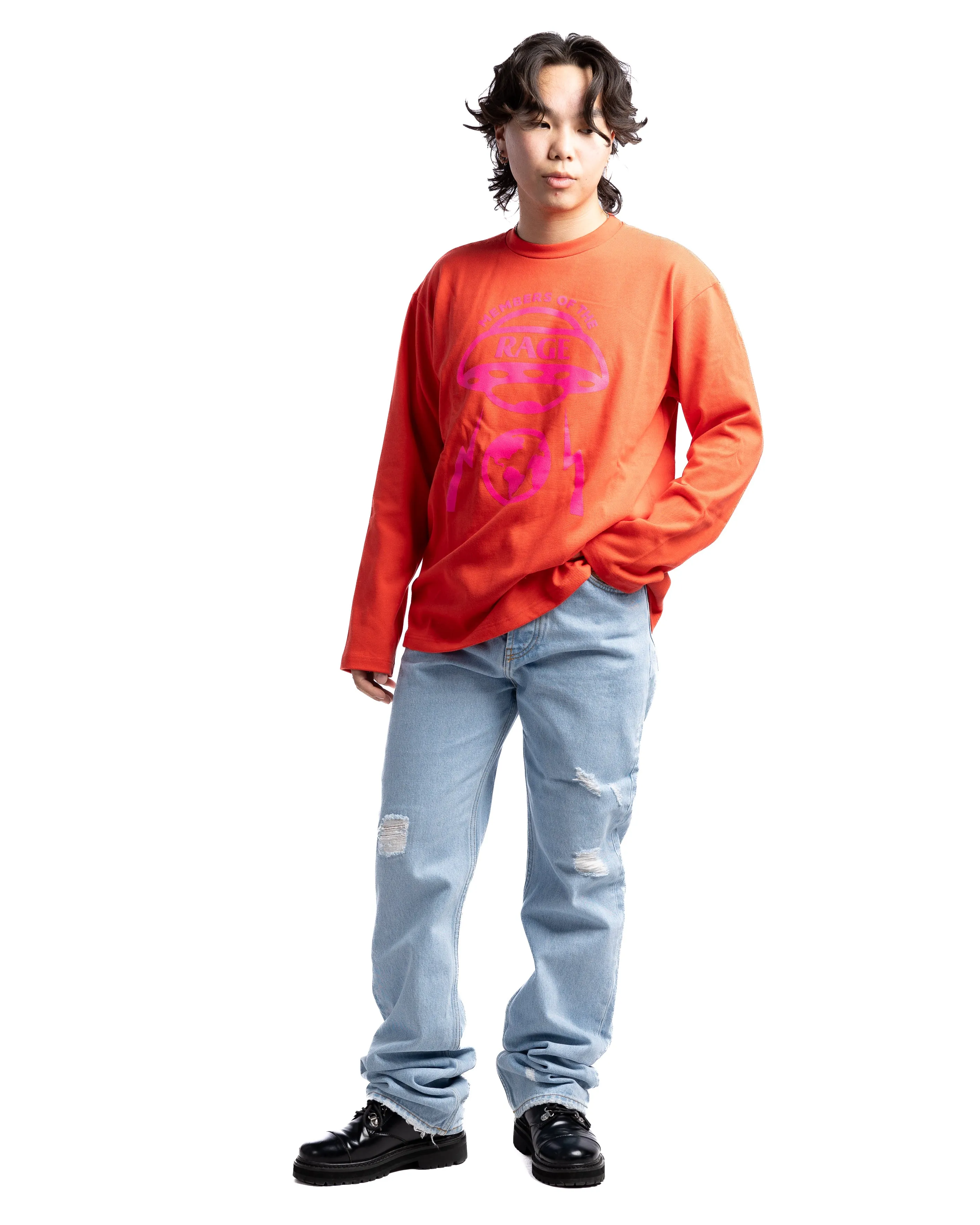 MOTR Oversized Logo LS Tee Infrared