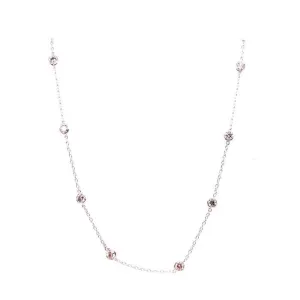 Mountz Collection 3CT 20" Diamonds by the Yard Necklace in 14K White Gold