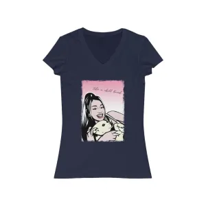 Ms. Ariana & pup: short sleeve v-neck Tee "Take a chill break"