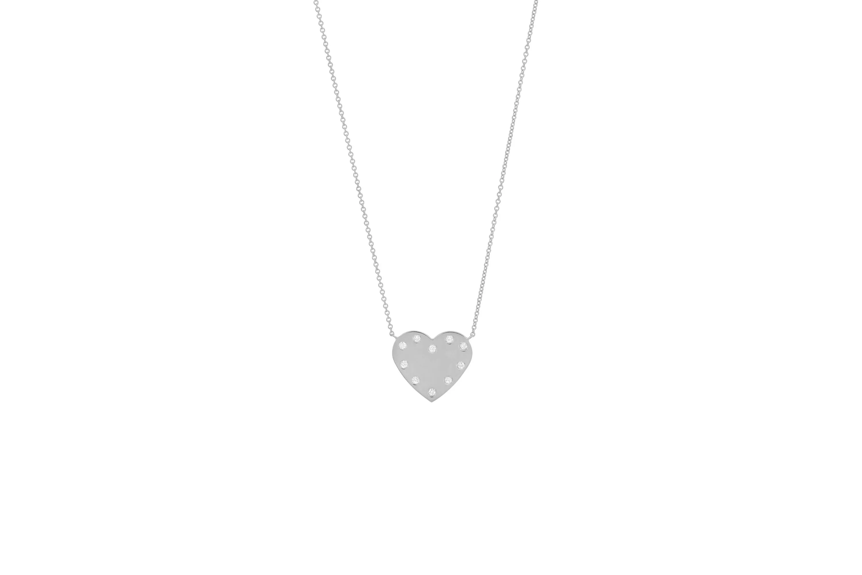 MS X SRJ Diamond Framed Heart Necklace