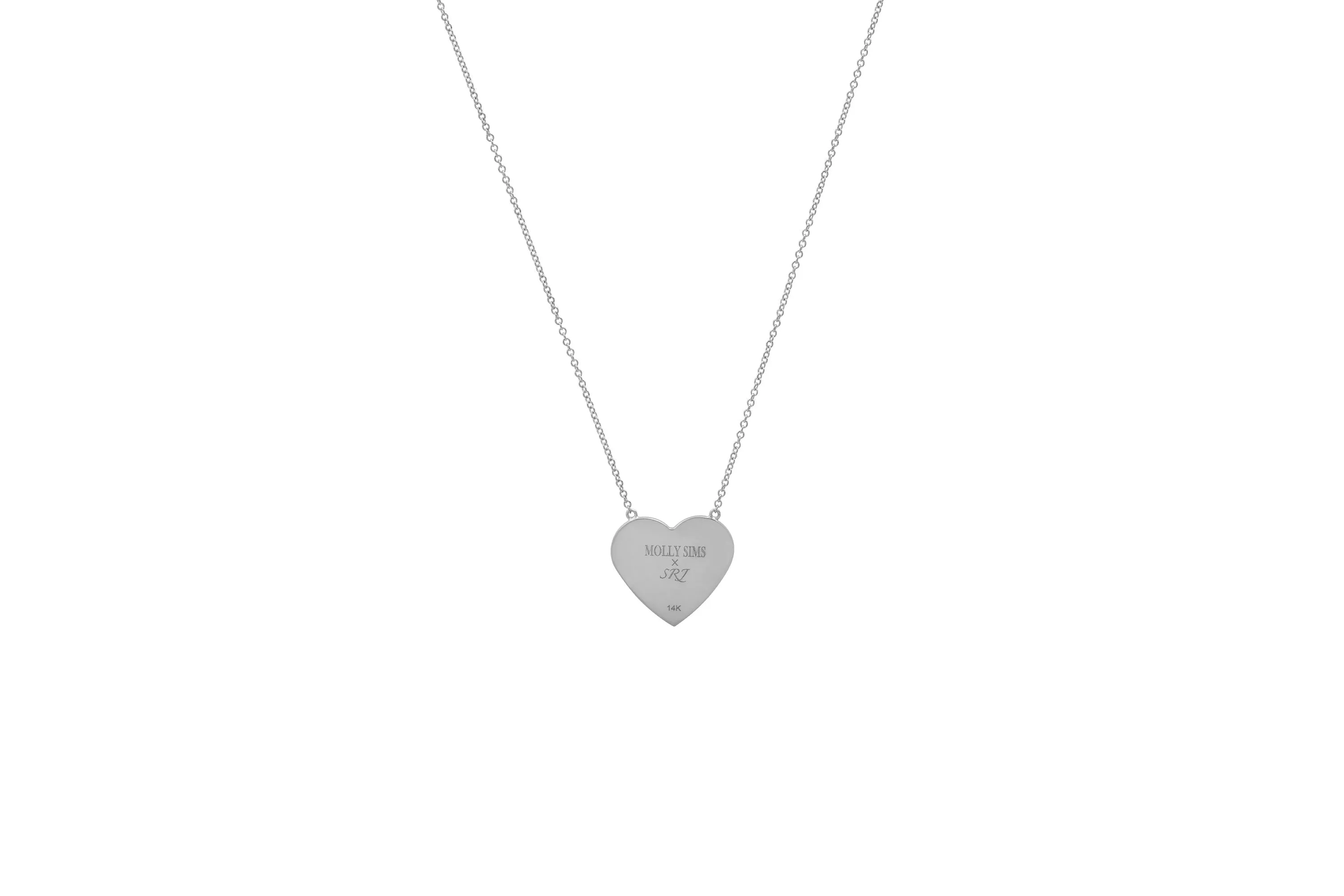 MS X SRJ Diamond Framed Heart Necklace