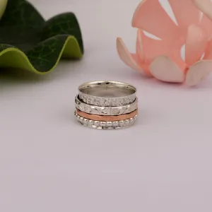 Multi Band Meditation Spinner Ring
