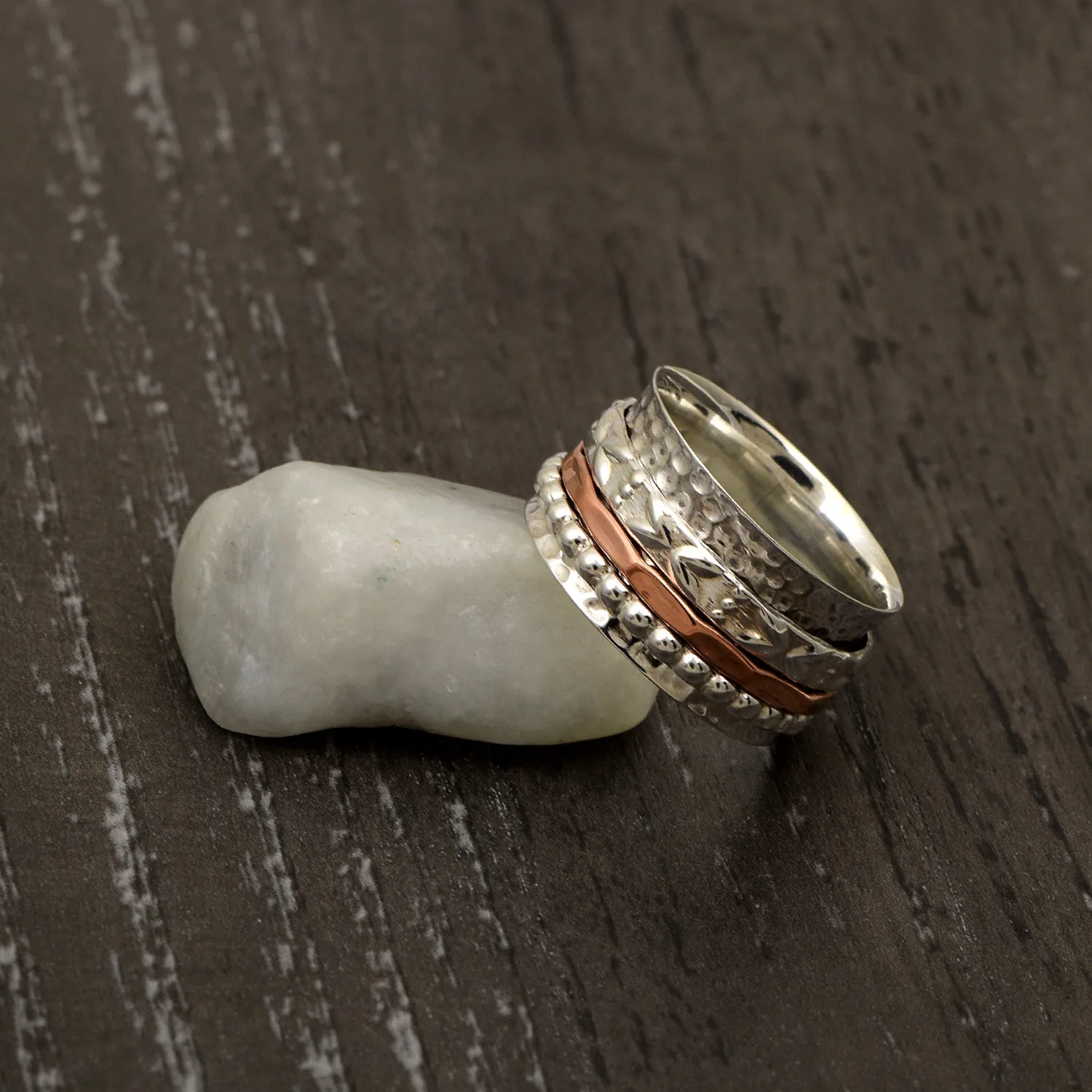 Multi Band Meditation Spinner Ring
