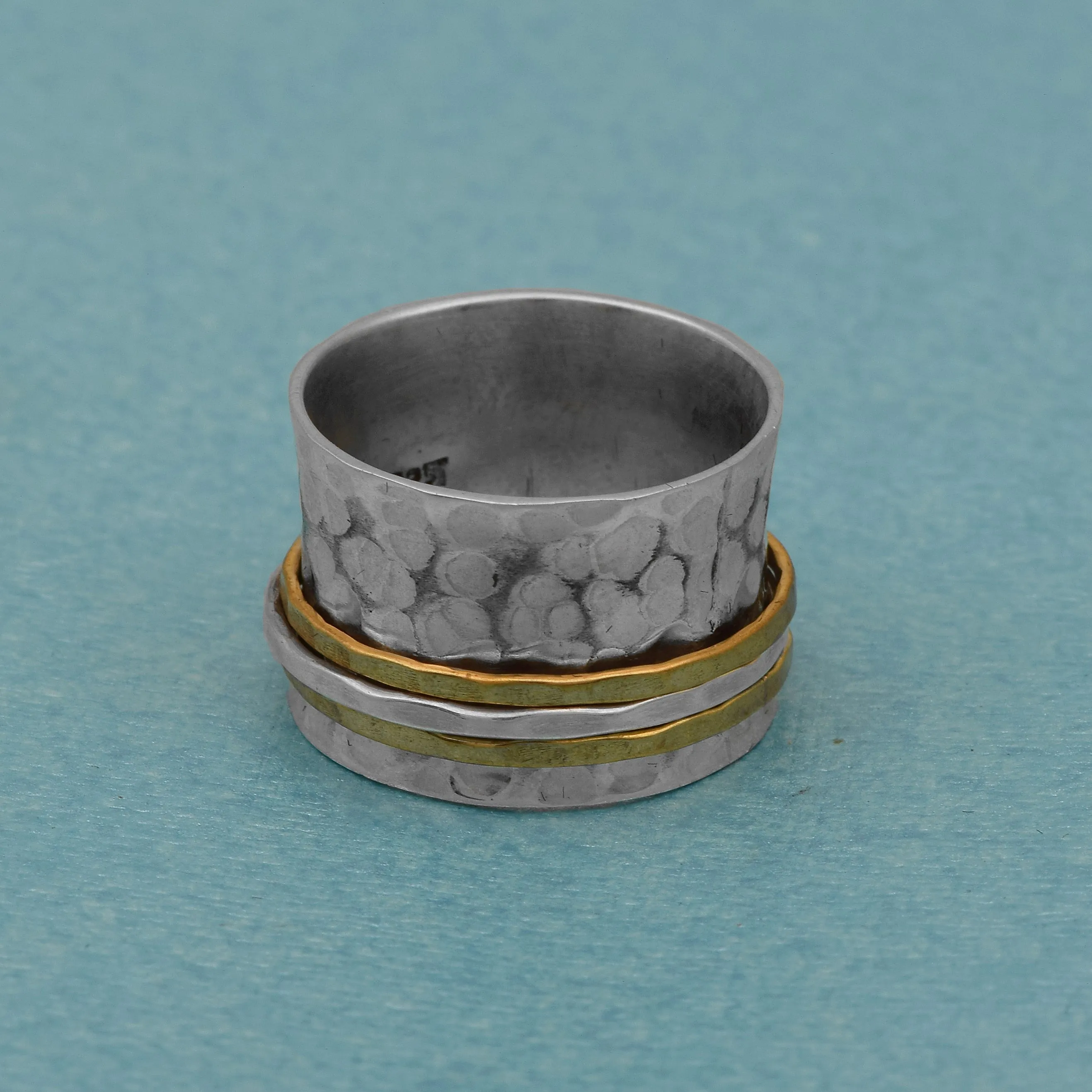 Multi Banded Meditation Spinner Ring
