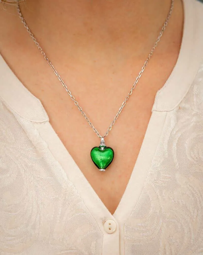 Murano Glass Heart Urn - May