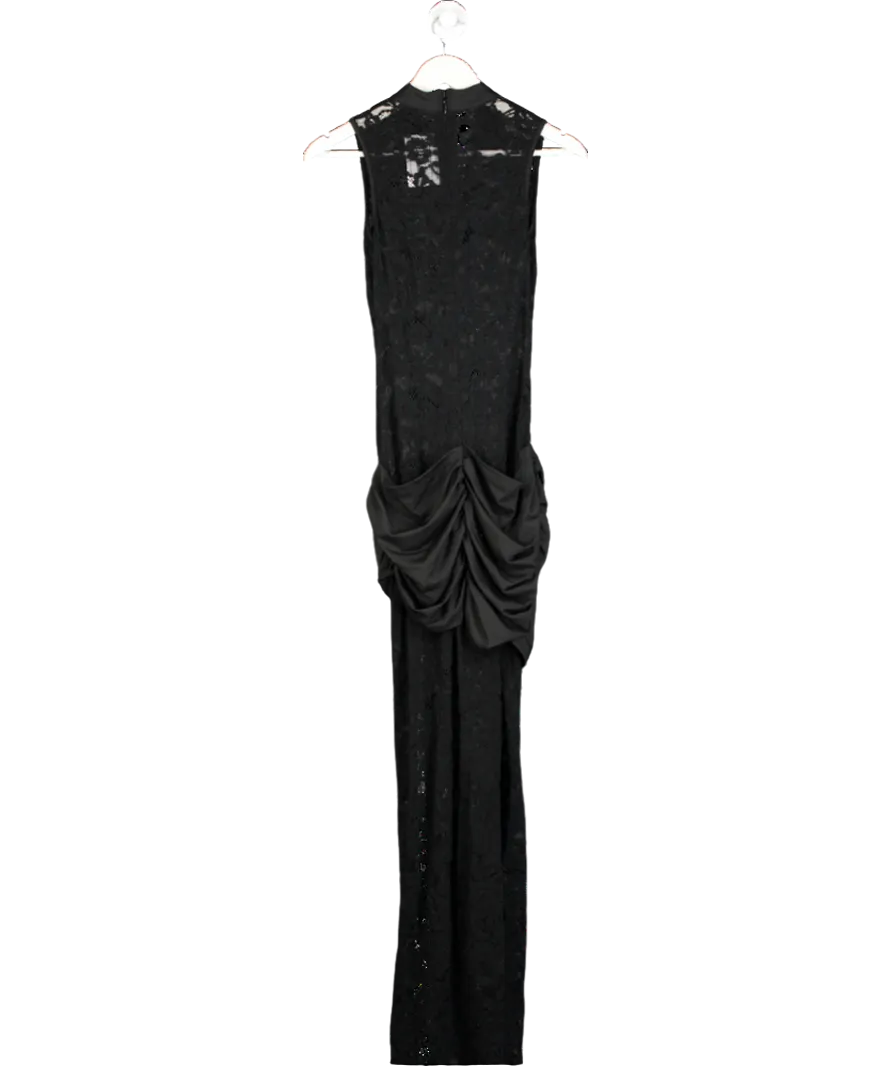 MURCI Black Onyx Lace Keyhole Maxi Dress UK 12