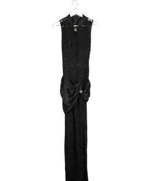 MURCI Black Onyx Lace Keyhole Maxi Dress UK 12
