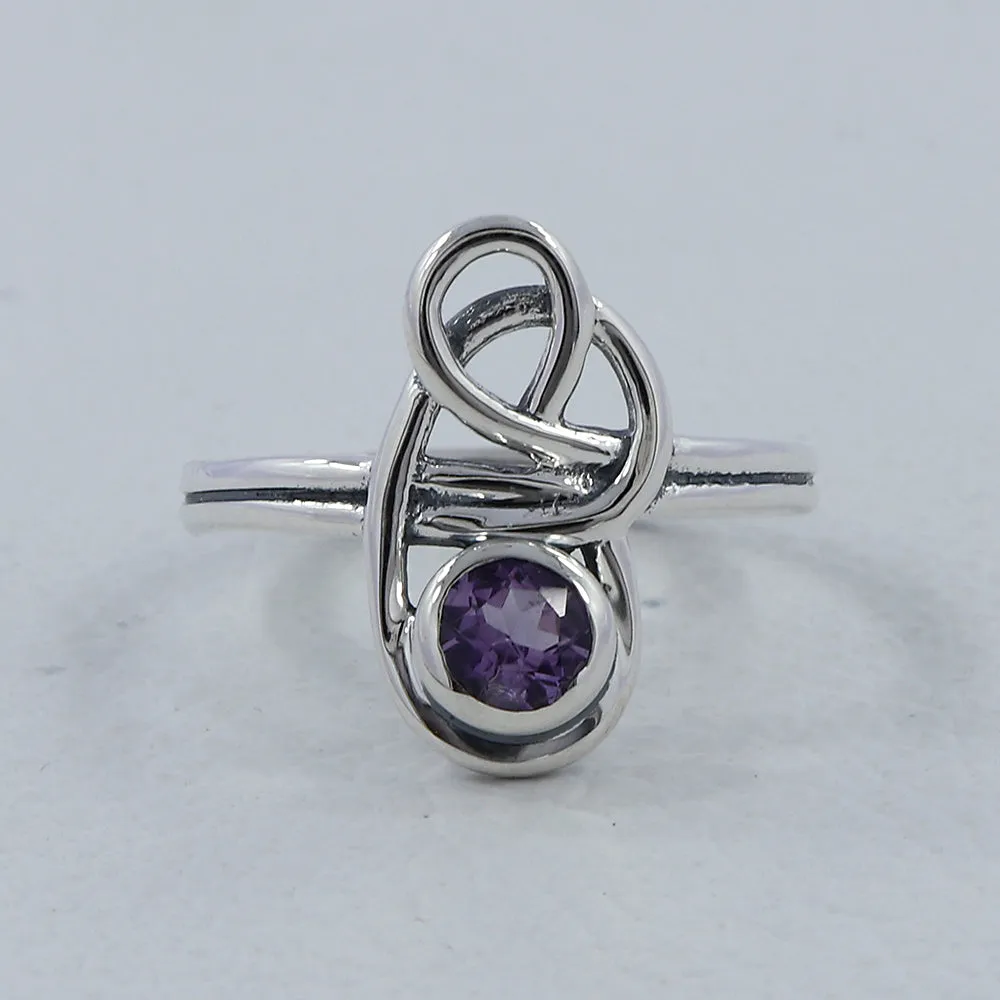 Natural Garnet Gemstone Silver Rings