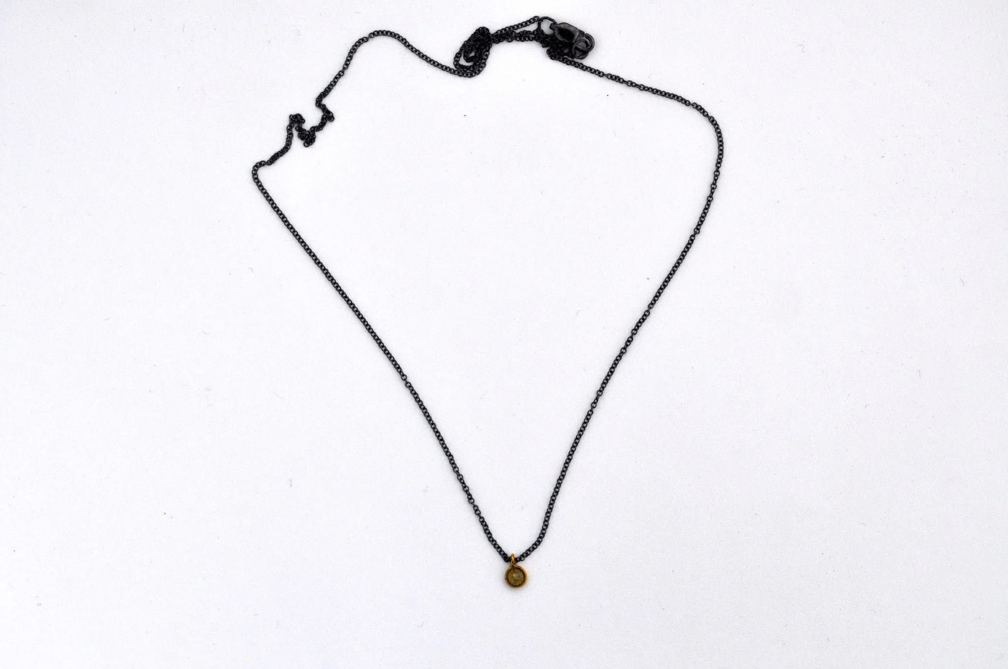 necklace / silver   rose cut diamond 18k