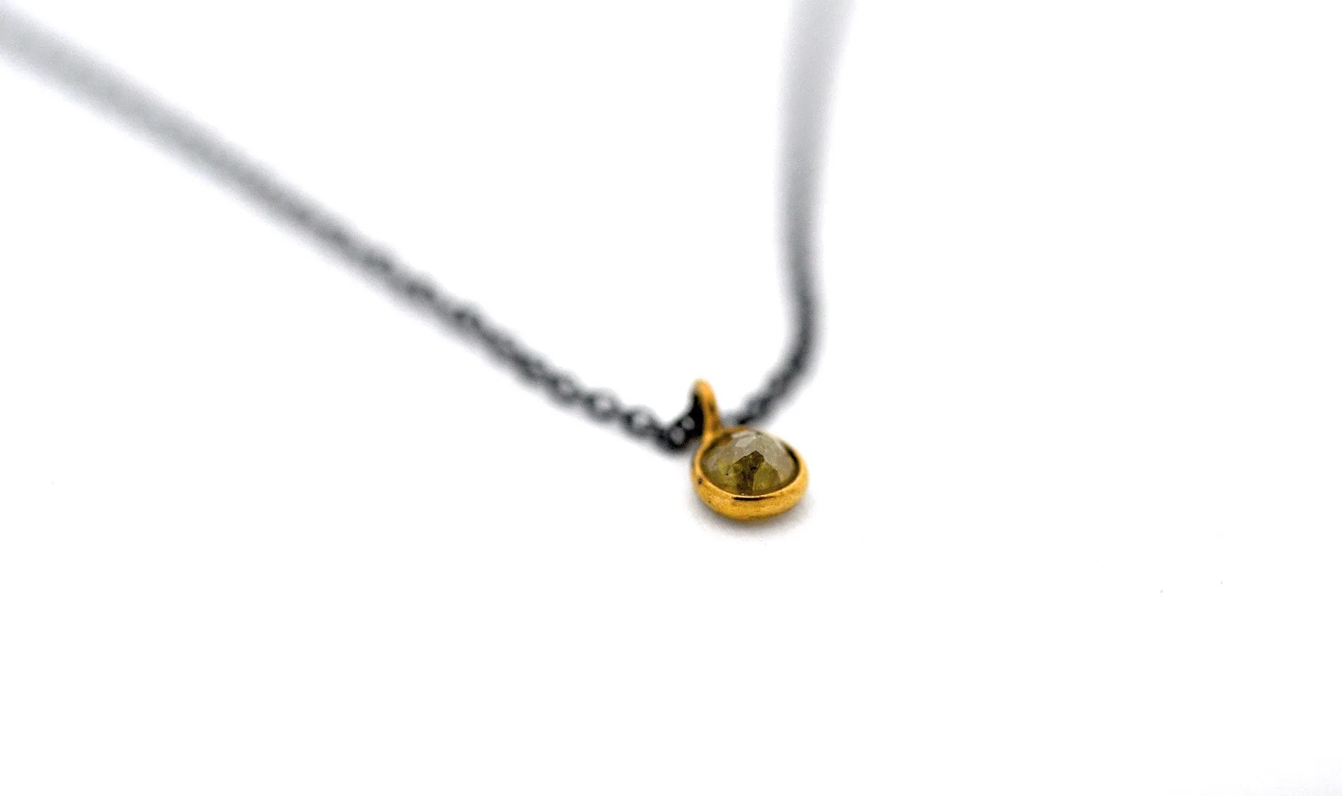 necklace / silver   rose cut diamond 18k