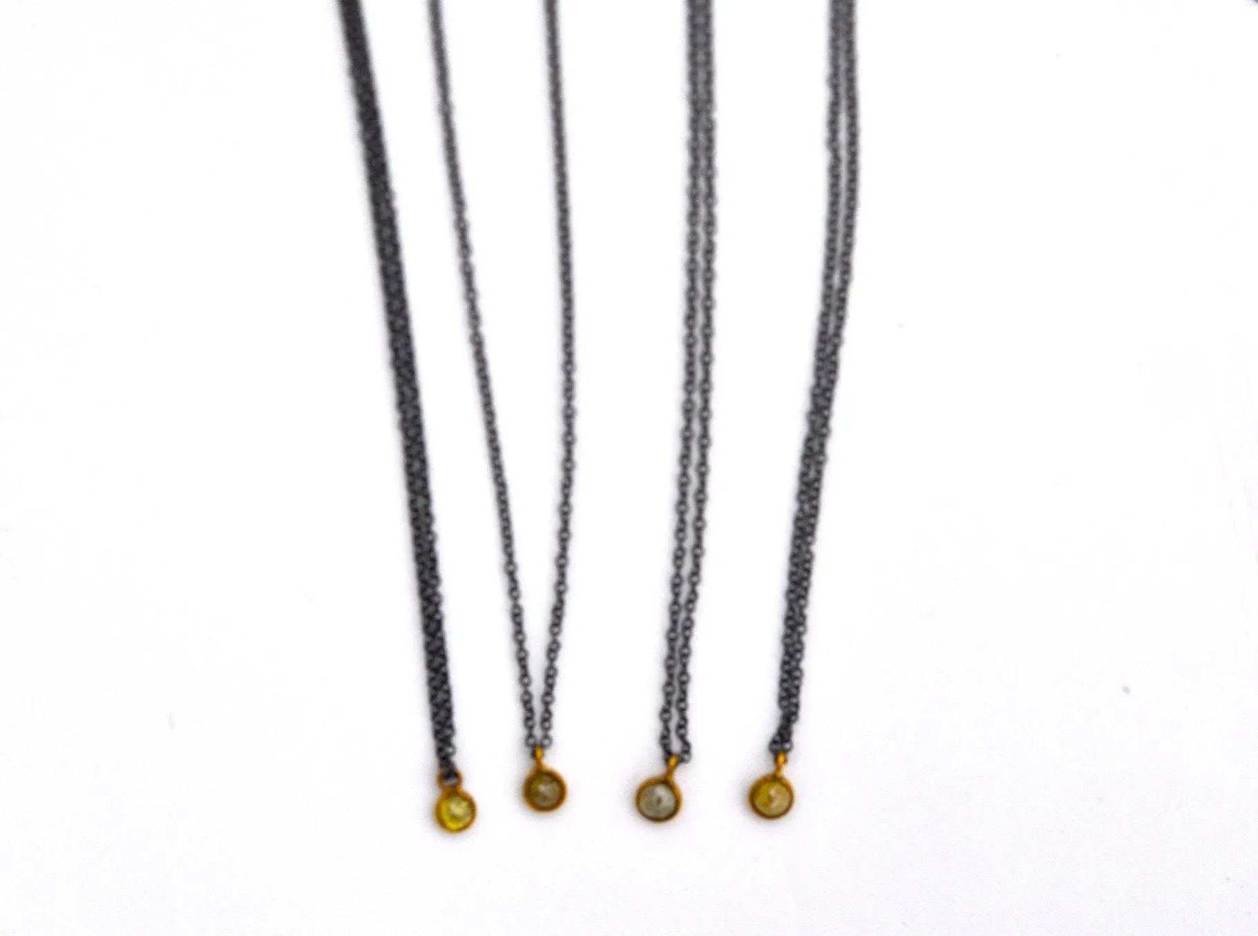 necklace / silver   rose cut diamond 18k