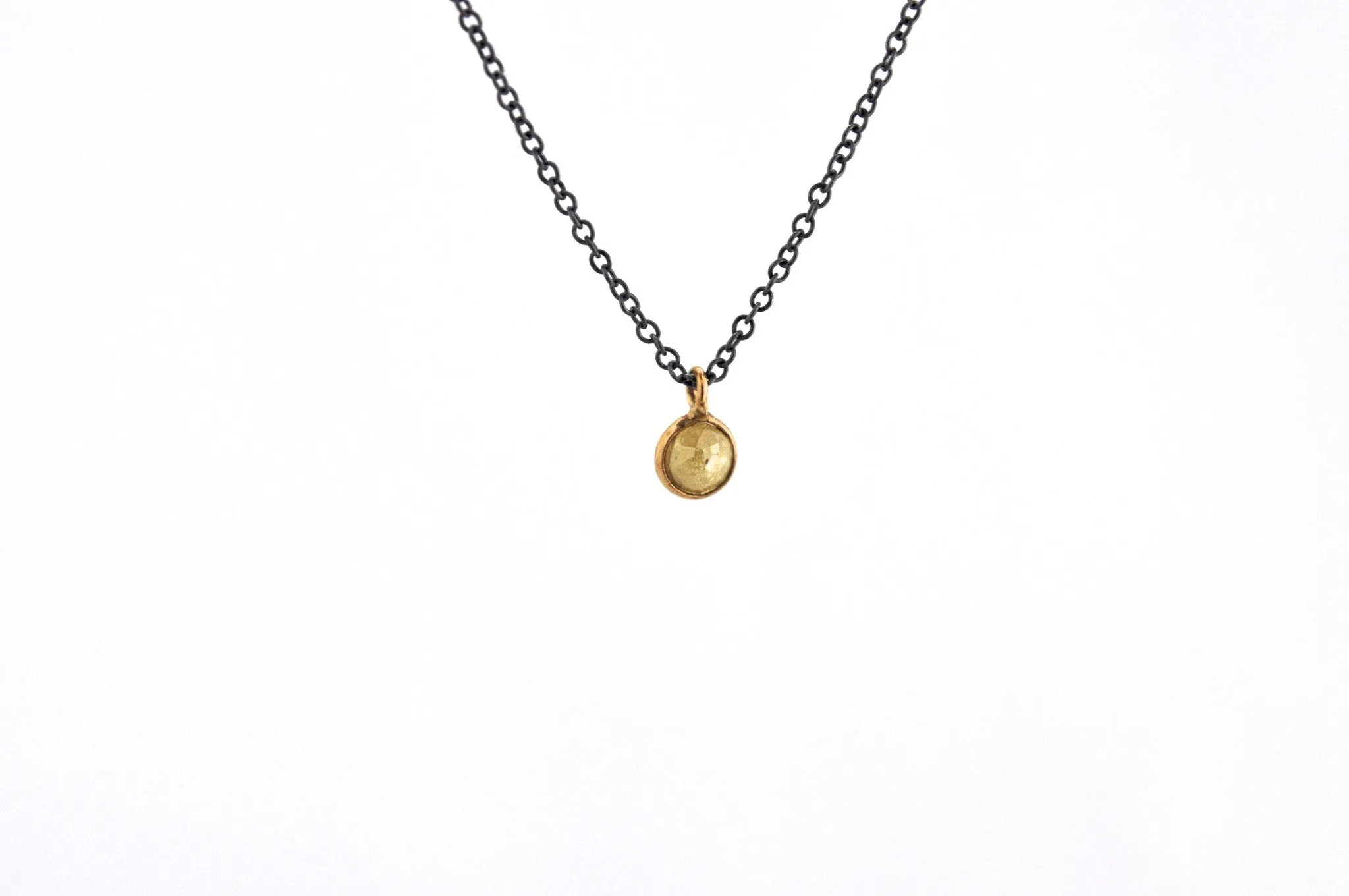 necklace / silver   rose cut diamond 18k