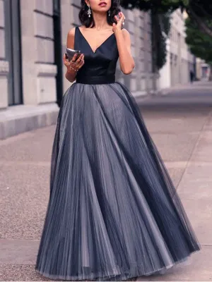 New Dress V-neck Sleeveless Dress Waist Dress