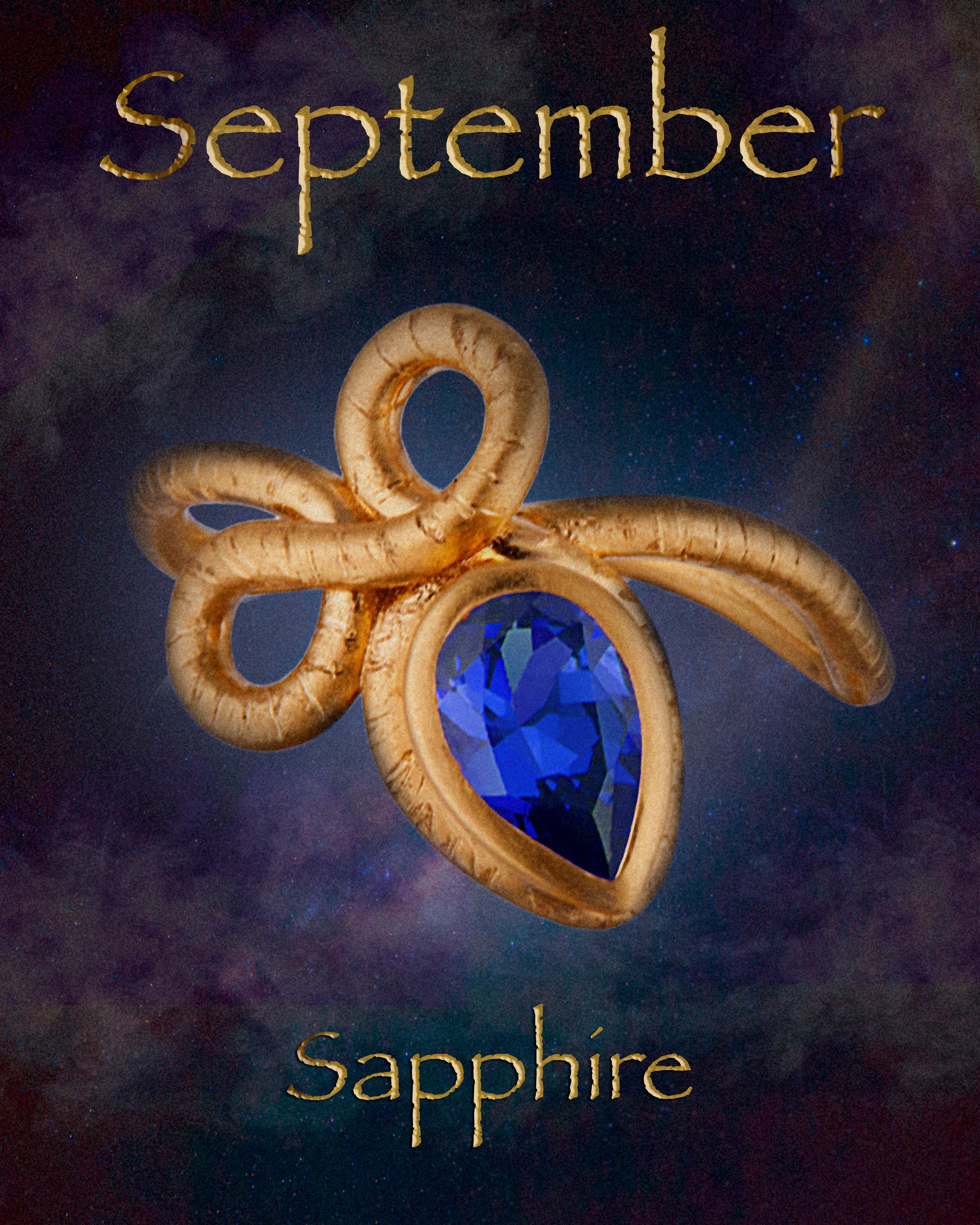NEW! The Promise Ring with Blue Sapphire