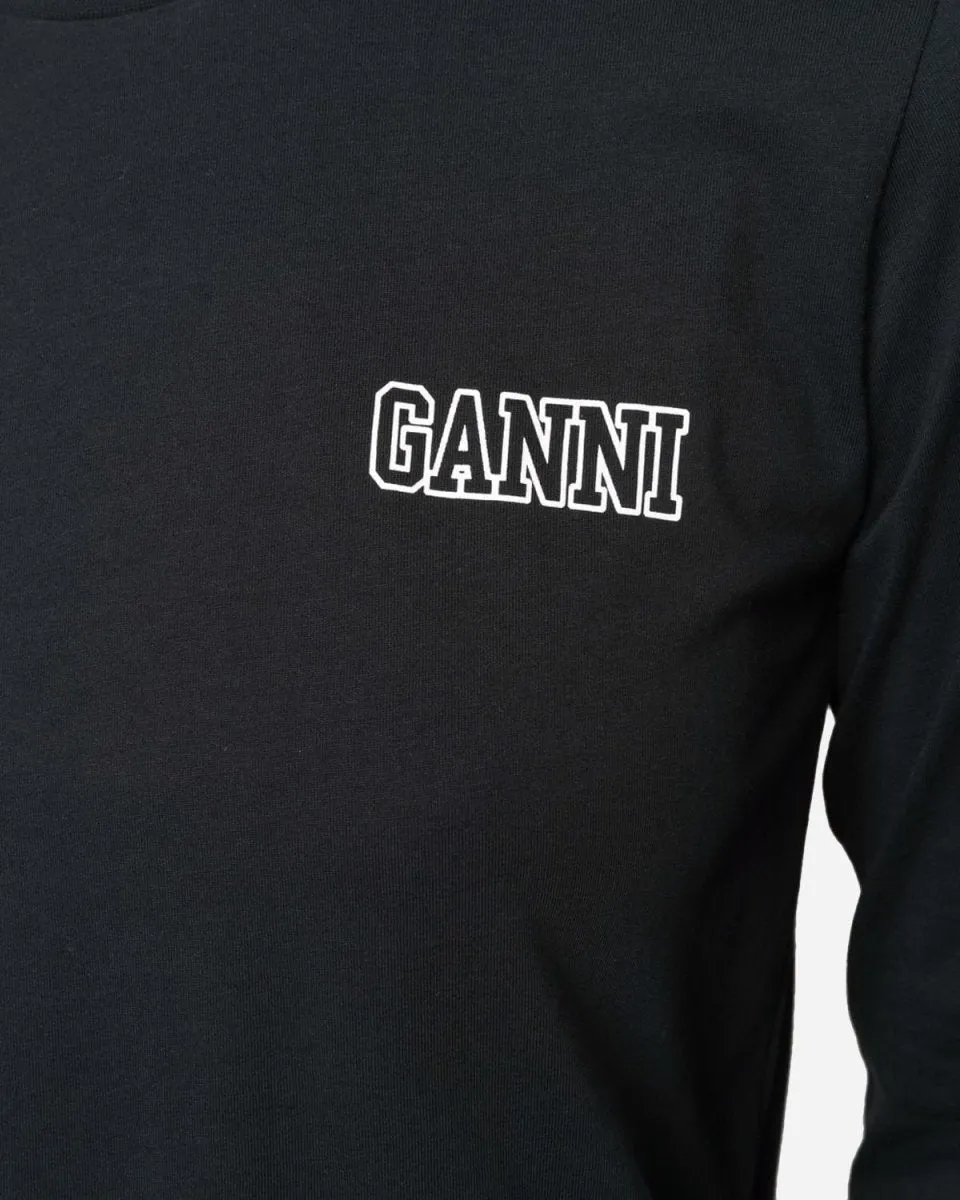 O-neck Long Sleeve T-shirt - Black