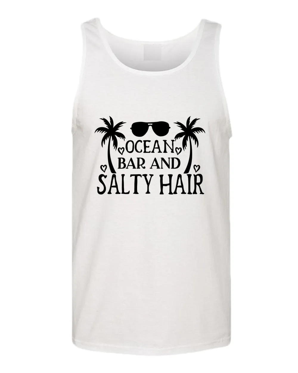 Ocean, bar and salty hair tank top, summer tank top, beach party tank top