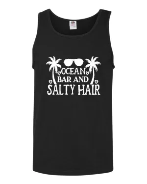 Ocean, bar and salty hair tank top, summer tank top, beach party tank top