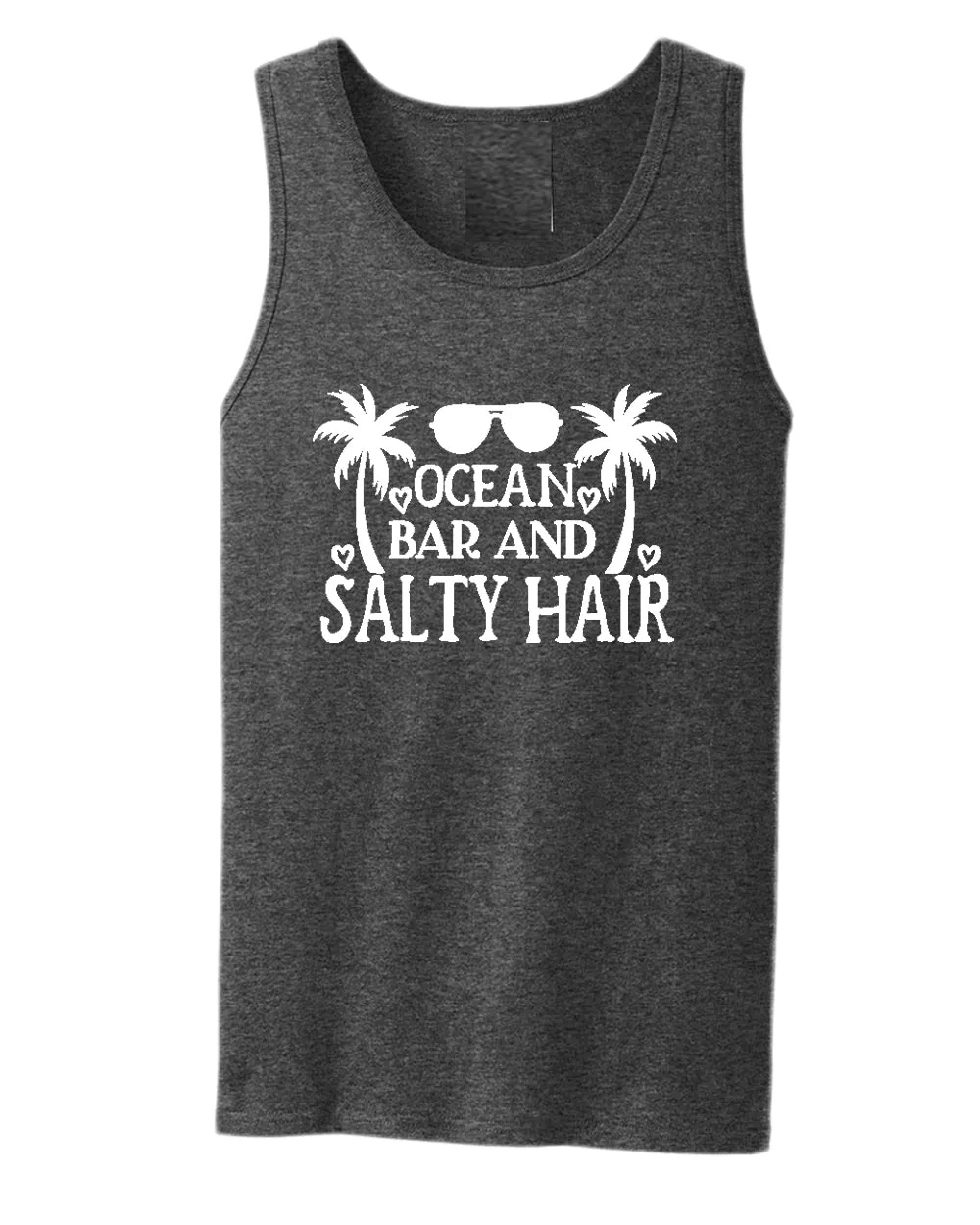 Ocean, bar and salty hair tank top, summer tank top, beach party tank top