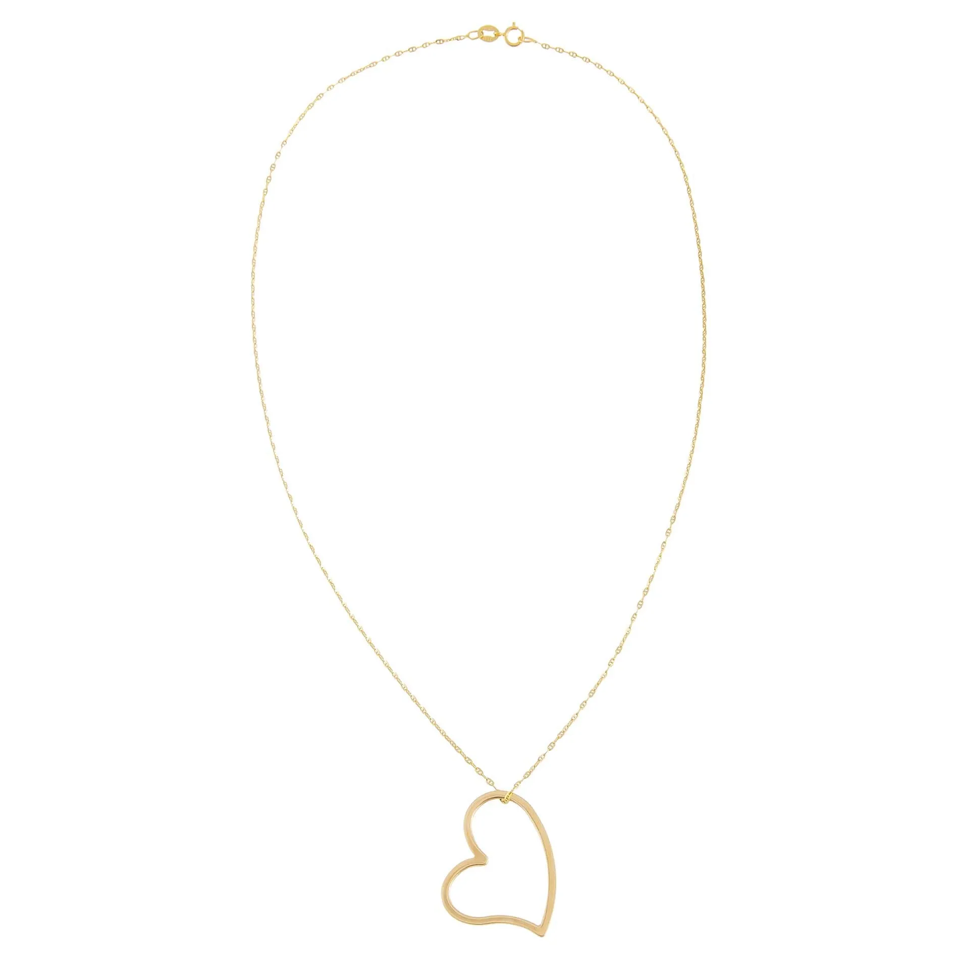 Open Heart Baby Gucci Necklace 14K