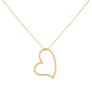 Open Heart Baby Gucci Necklace 14K