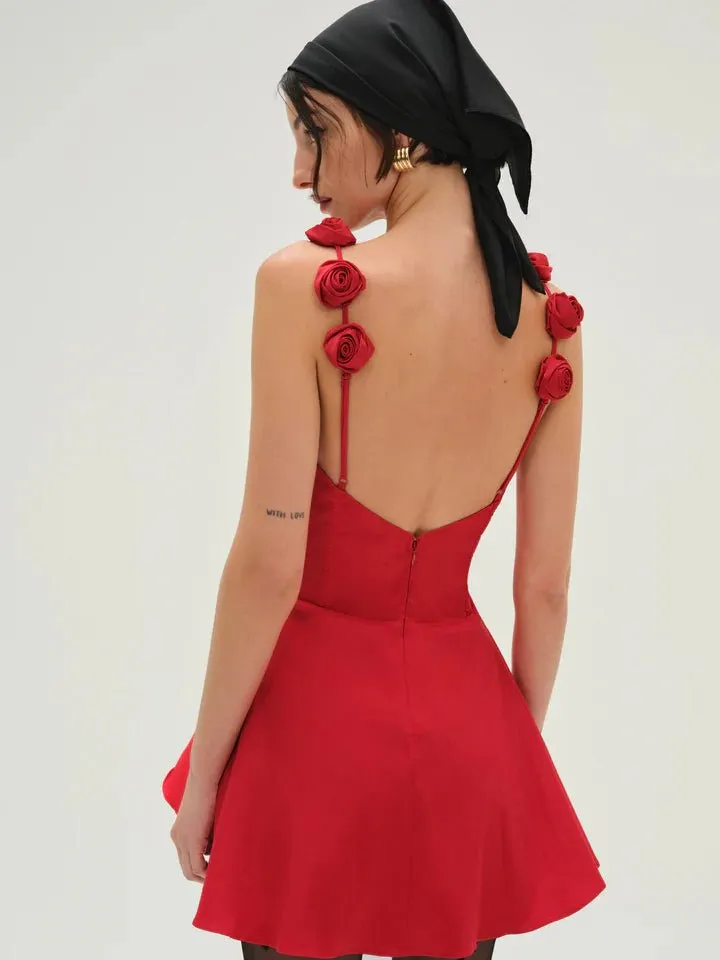 Orsa Mini Dress in Red