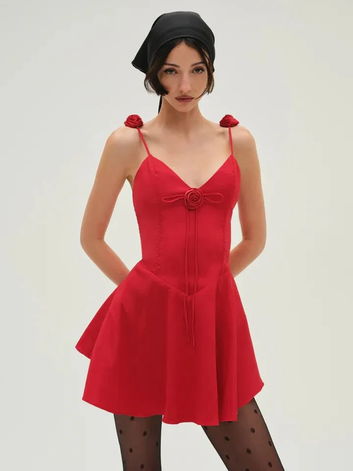 Orsa Mini Dress in Red